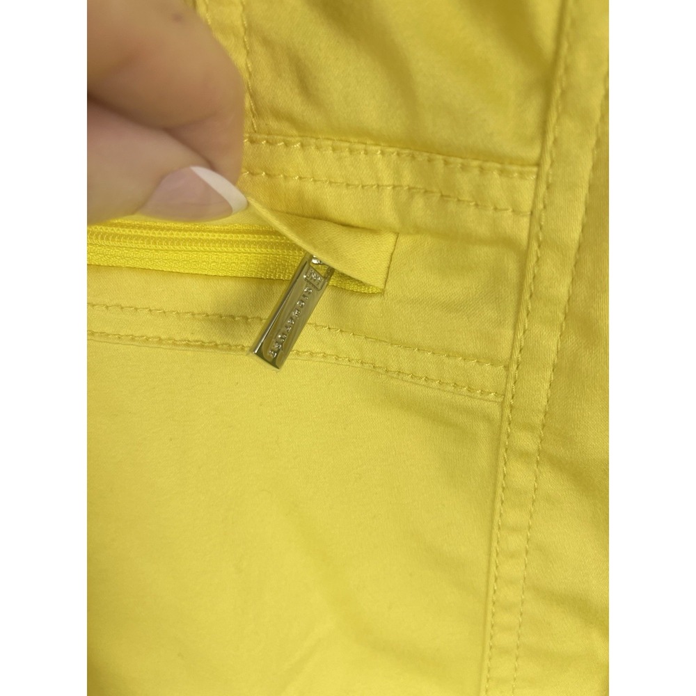 Jones New York Signature Yellow Zip Jacket Womens XL Stretch Lightweight Blazer - Picture 4 of 9